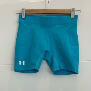 Under Armour Turquoise Blue Compression Shorty Shorts Women’s Size Small